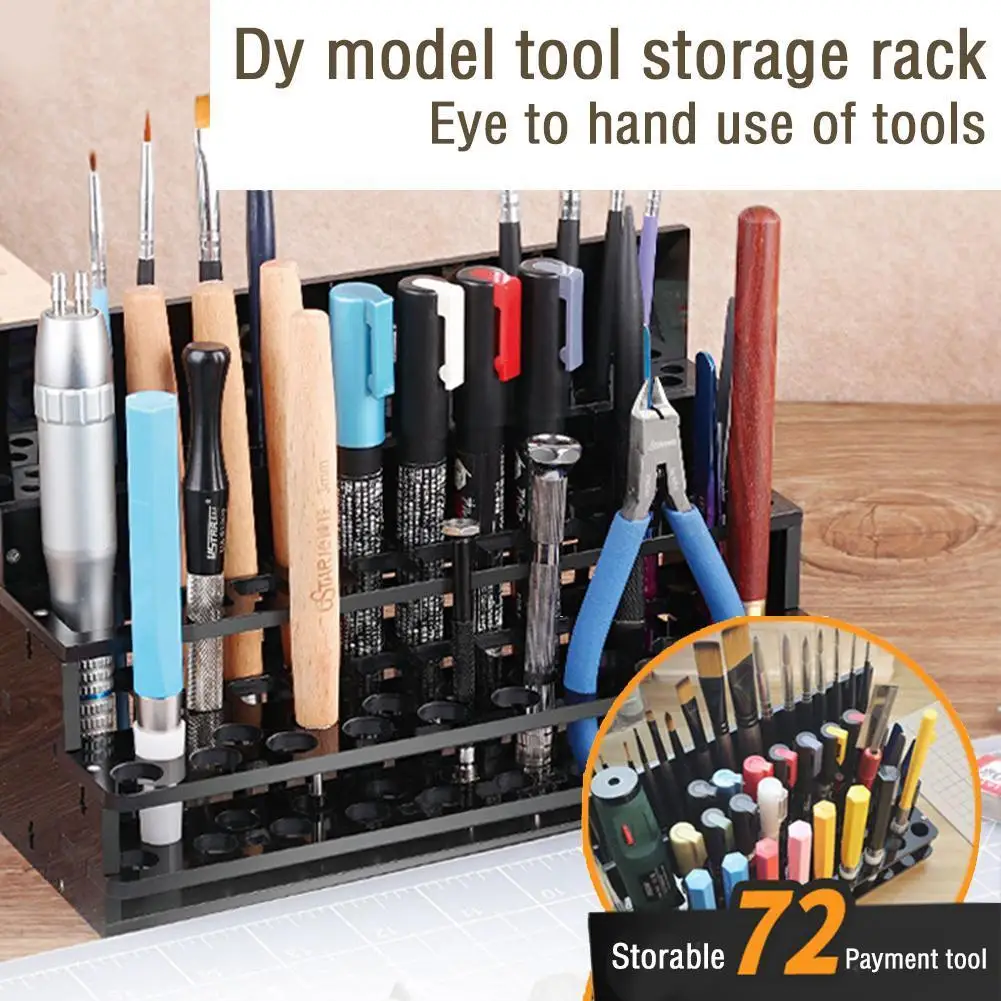 

Multi-Layer Storage Rack DIY Model Tool Storage Basket 72 Tools Can Be Store Gundam Military GK Diorama Hand Tool Storage Stand