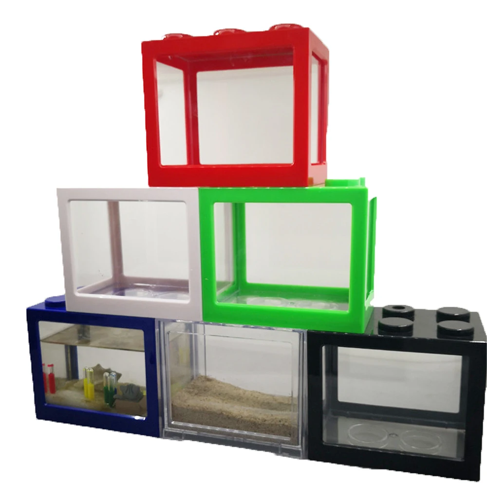 Прямоугольный мини аквариум 7 цветов домашний офисный чайный столик украшение