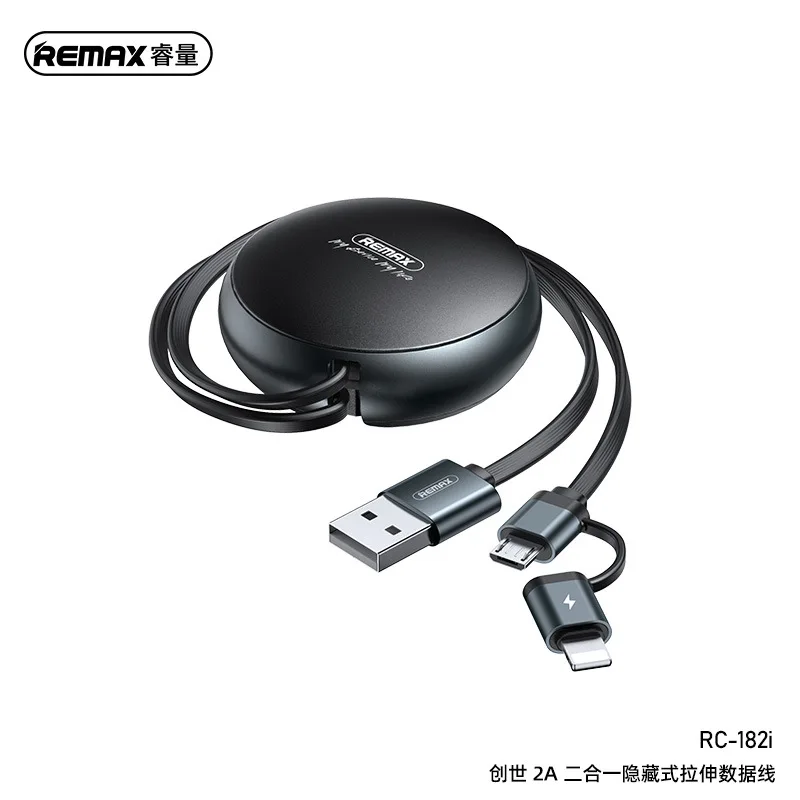 two in one telescopic cable data cable suit for apple and android free global shipping