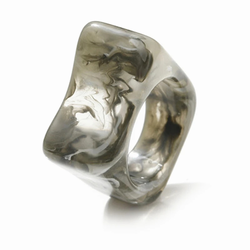 

Fashion Europe Female Transparent Resin Geometric Anillos Rings Lovely Fruit Finger Rings for Women Girls Bague Jewelry Gifts