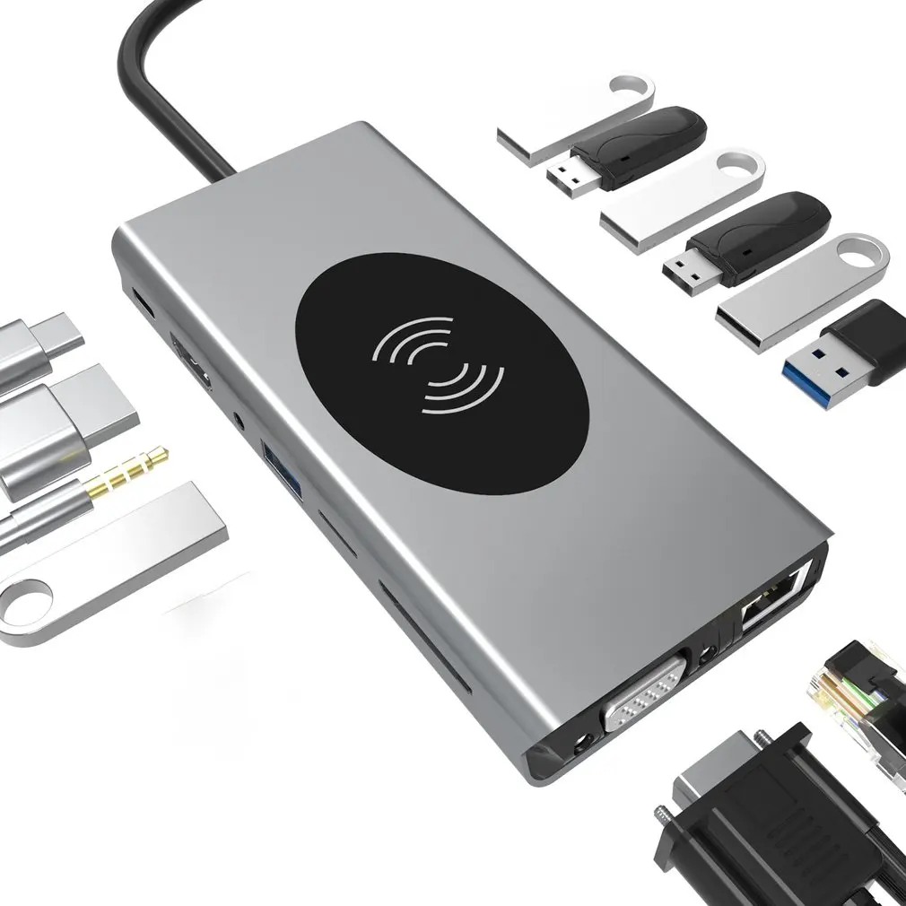 

USB-концентратор Тип C на USB 3,0 HDMI-совместимый для MacBook Pro Huawei Mate 30