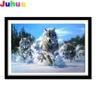 Алмазная 5D картина Снежный волк, сделай сам, вышивка крестиком, мозаика с животными, домашний декор, Прямая поставка