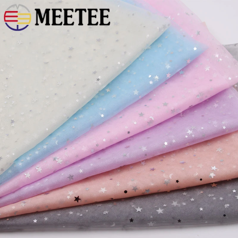 Meetee 3*1 5 метра сетчатая пряжа кружевная ткань шелковая сетка с блестками для юбки