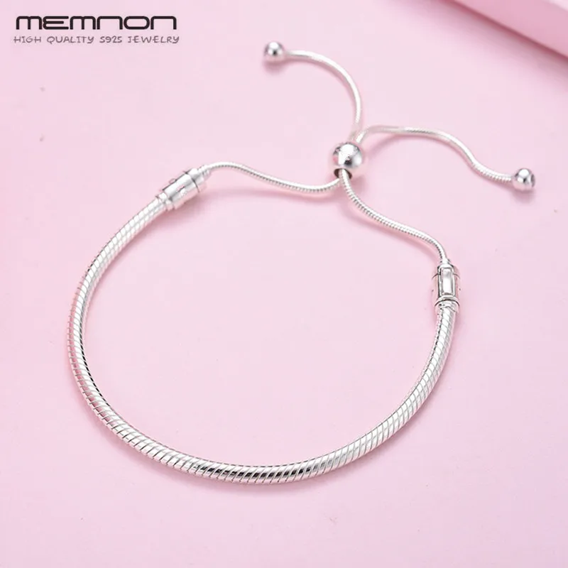 Memnon новые весенние 925 пробы moments серебряные скользящие браслеты для женщин подходят серебряные подвески бусины браслеты "сделай сам" Хорошее ювелирное изделие YL076
