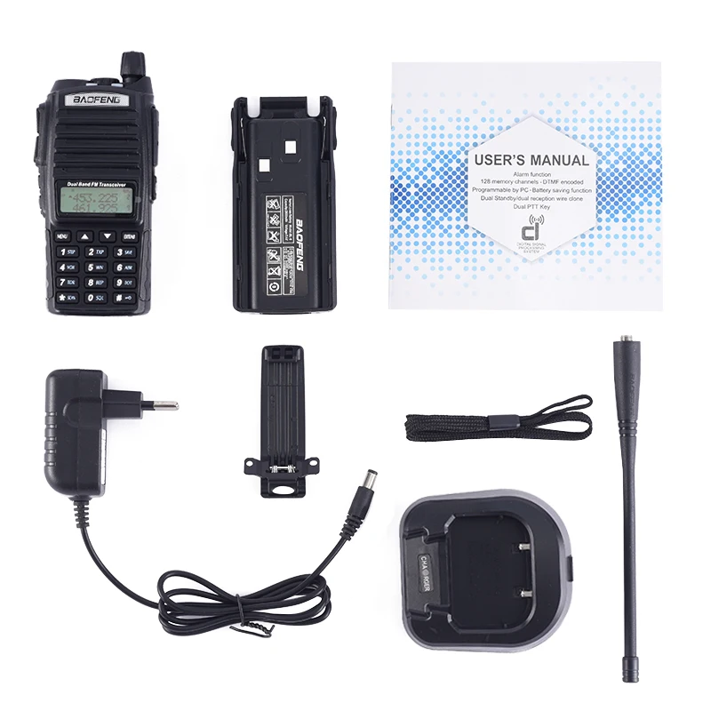 Рация BaoFeng Ture 2 шт./Лот 8 Вт 136 174 МГц 400 520 10 км двусторонняя радиосвязь UV82 FM