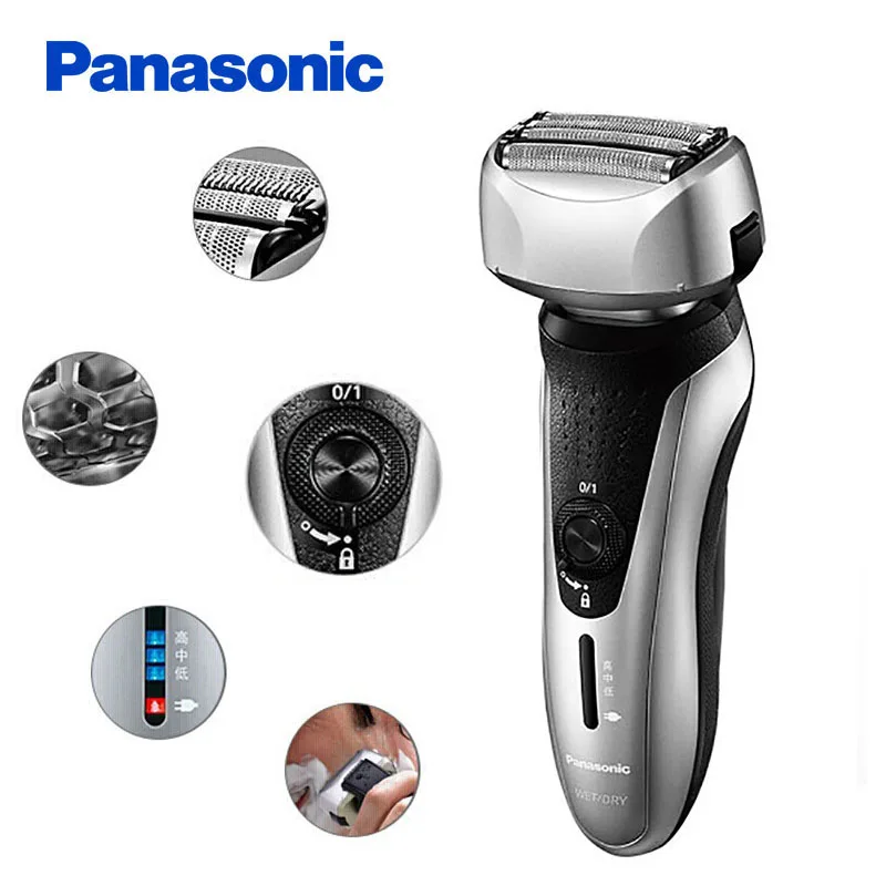

Panasonic ES-RF31-S405 Electric Shaver Smart 4 Cutter Head Razor with Fast Charging Light Gray Support Dry and Wet for Men