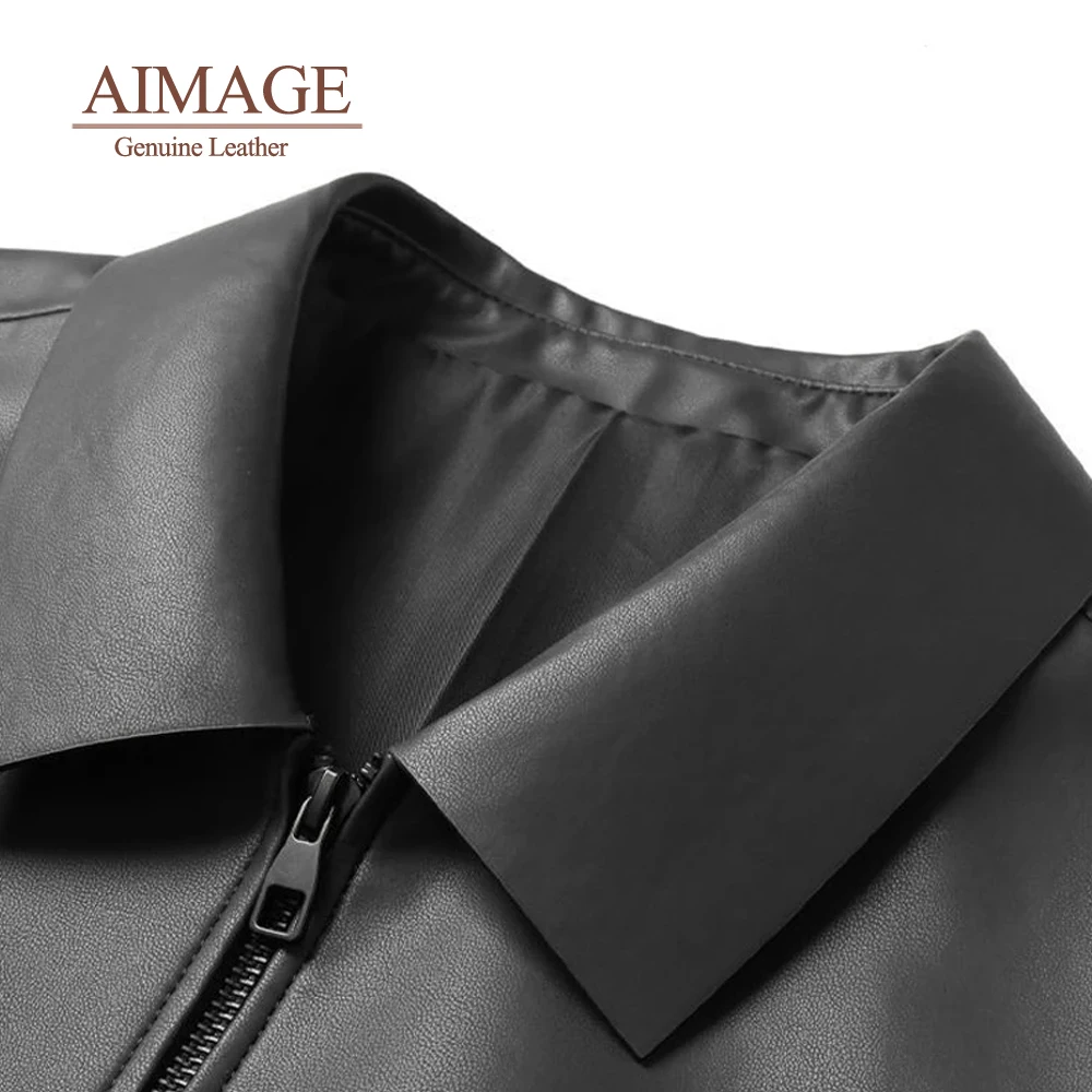 Мужская кожаная куртка из натуральной овечьей кожи |