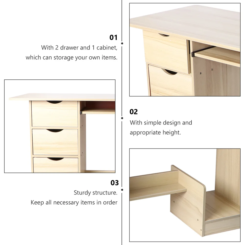 

Computer Desk Simple Modern Style Writing Desk Multifunctional Laptop Table for Home and Office