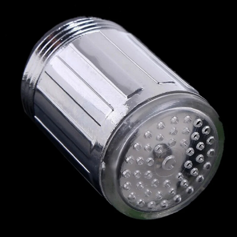 LED Light Water Faucet Tap Heads Temperature Sensor RGB Glow Shower Stream Bathroom 7 Color Changing Mini Kitchen Faucets | Обустройство