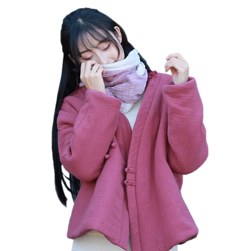 Женское зимнее однотонное короткое пальто с подкладкой Женские Простые парки