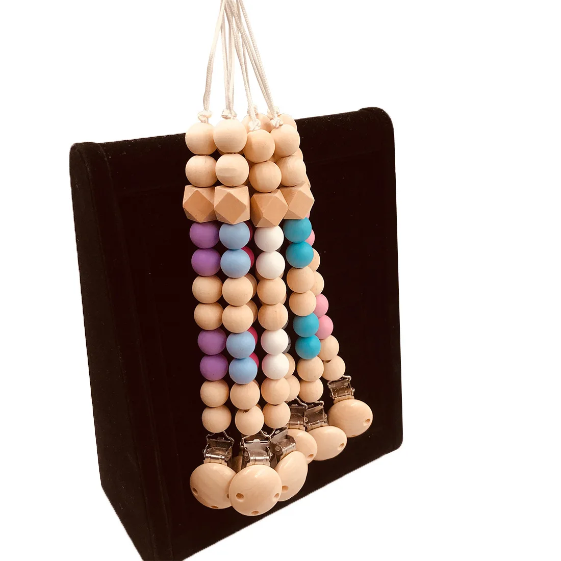 Силиконовые соски зажимы цепь смайлик деревянные бусины крошечная Удочка