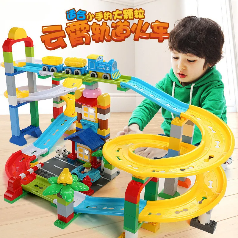 

200 шт., Детский конструктор «американские горки»