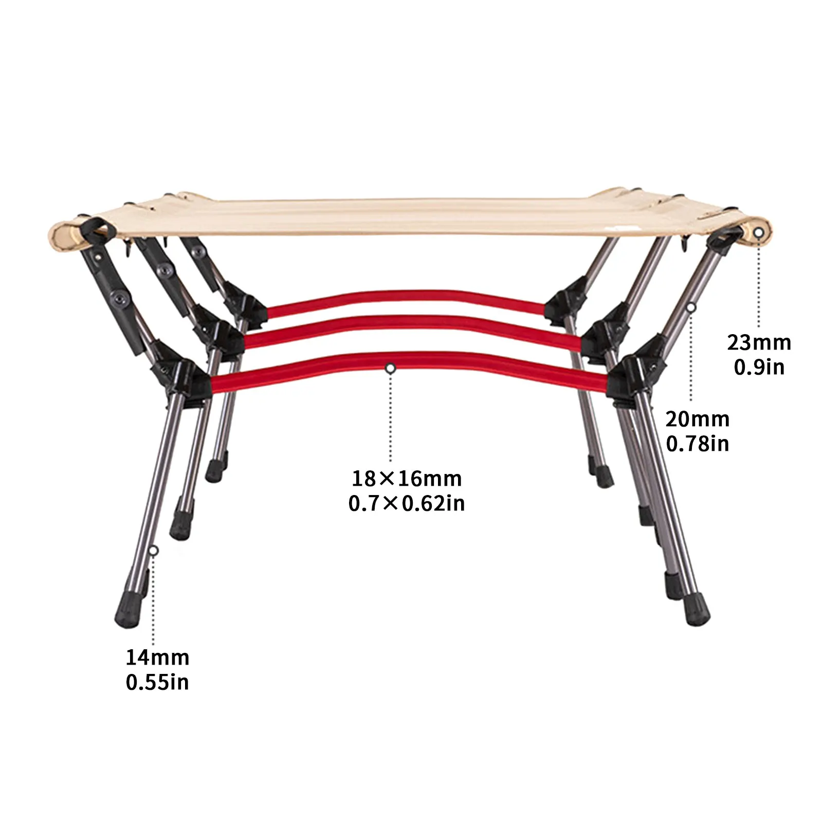 

Portable Foldable Camping Cot Single Person Folding Bed 330LB Bearing Weight Compact For Hiking Backpacking Picnic Camping