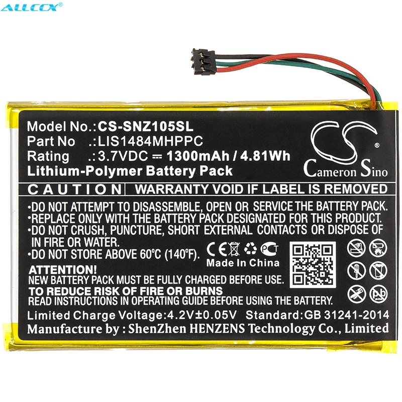 Cameron Sino 1300mAh батарея LIS1484MHPPC для Sony NWZ-Z1050 NWZ-Z1050N NWZ-Z1060 NWZ-Z1070 | Электроника