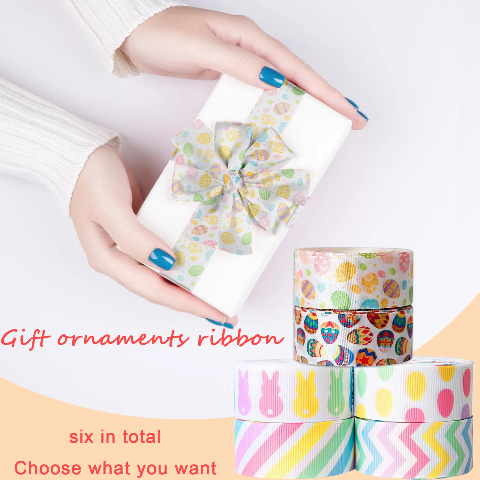 1 шт. пасхальные украшения DIY упаковочная веревка лента с изображением кролика и