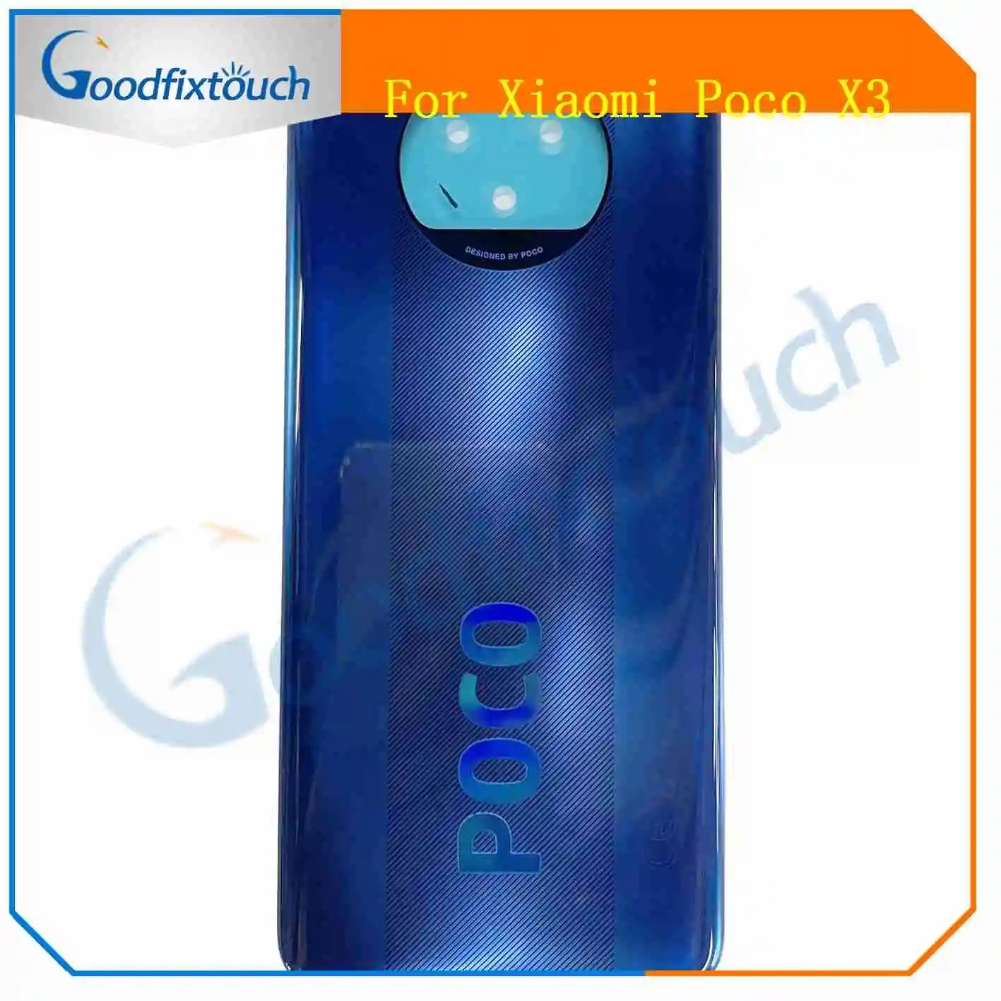 Крышка батарейного отсека для Xiaomi Poco X3 NFC Задняя стеклянная крышка корпуса задняя