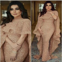 2021 new style womens evening full dress fashion middle eastern dress with shawl for women bridesmaid dress