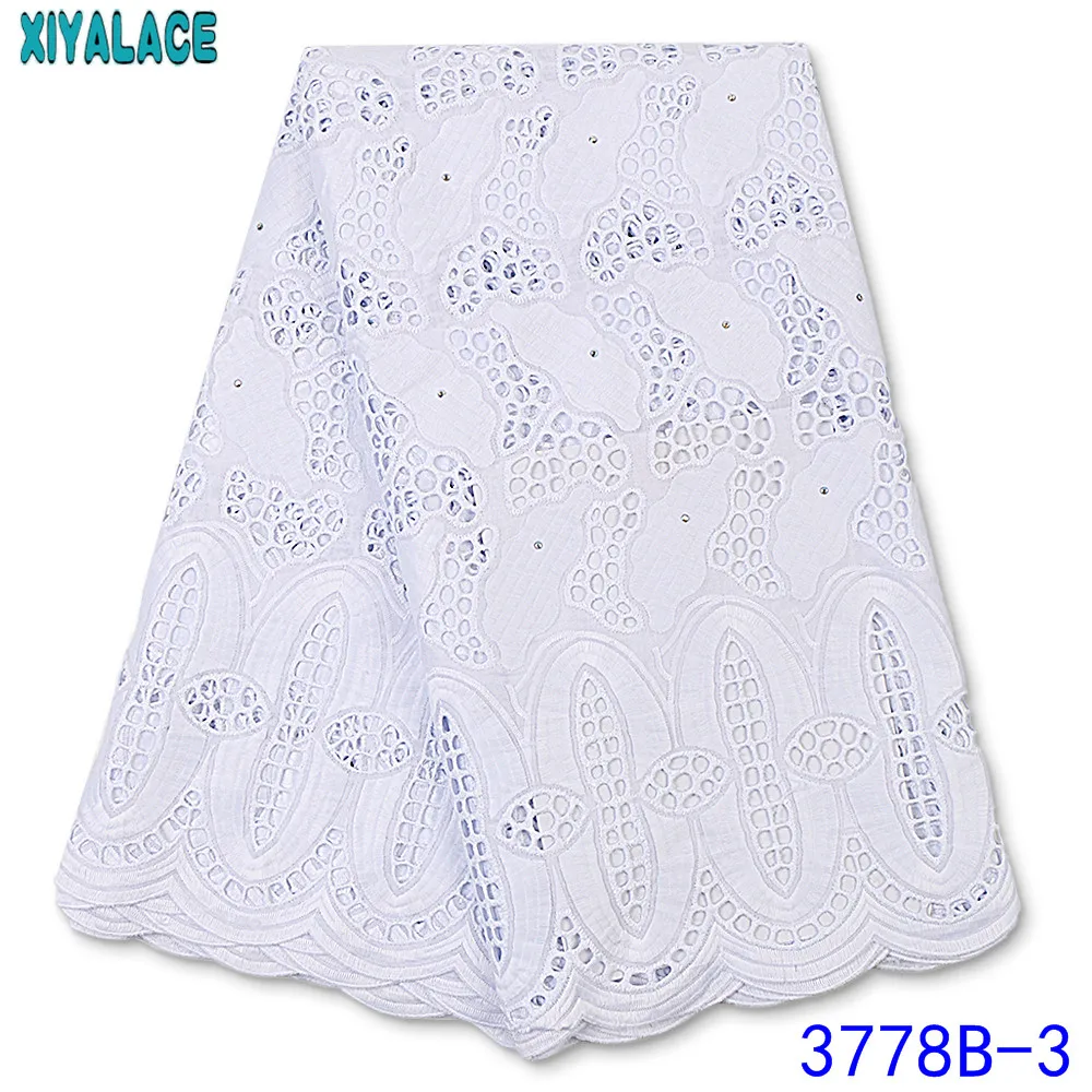 

Высококачественное белое хлопковое кружево, африканская сухая кружевная ткань, новейшее нигерийское хлопковое кружево с камнями для свадь...