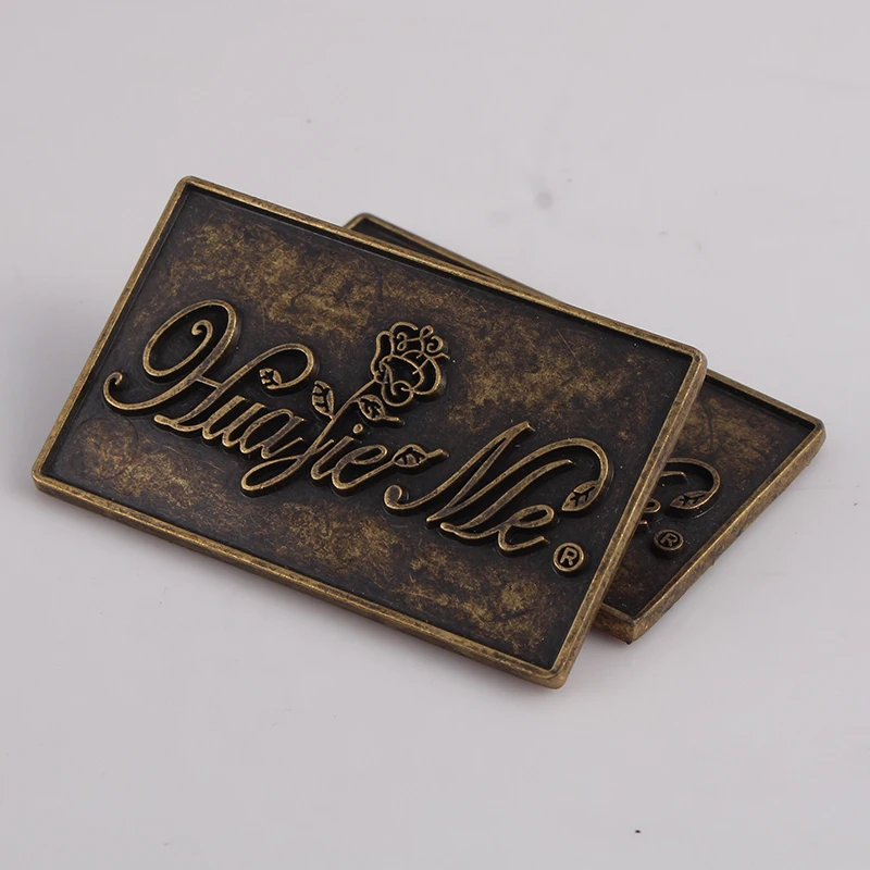 (100 шт./лот) винтажные гальванические металлические накладные бирки для багажа и