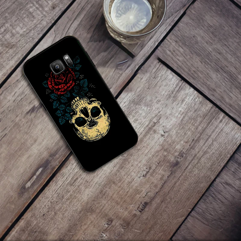 Розовых роз черепа для samsung A3 A4 A5 A6 M40 A10 A20 A30 A40 A50 A60 A70 A7 8 9 6Plus чехол телефона |