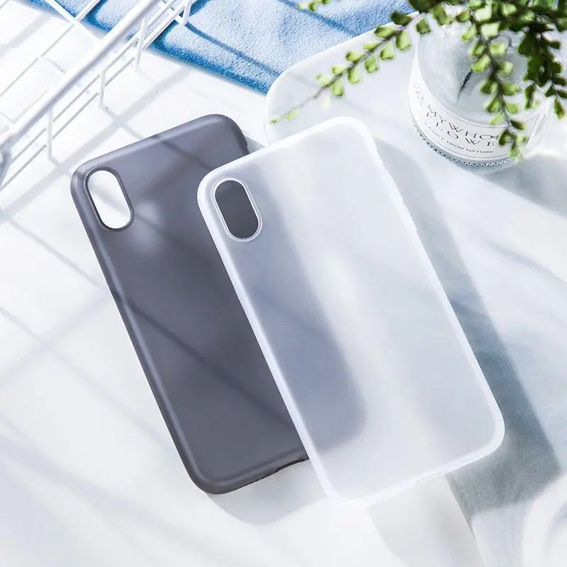 The Application of Ultra-Thin iPhone X Mobile Phone Shell Transparent Grinding Sand 8plus Simple IphoneXR Men and Women 6/7 Coup | Мобильные