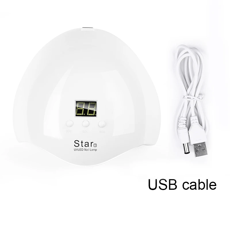 Сушилка для ногтей BORN PRETTY, УФ-светодиодный светильник 24 Вт, USB лампа, 12 Светодиодный S, полностью отверждающий Гель-лак, машинка для сушки ногтей с ЖК-дисплеем