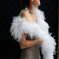 white ostrich feather boa 1pcslot 200cm79 6ply fluffy ostrich feather strip wedding decoration carnival celebration plumes