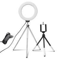 6inch selfie ring light led ring light with tripod stand adjustable phone clip for live video makeup photography and vlog