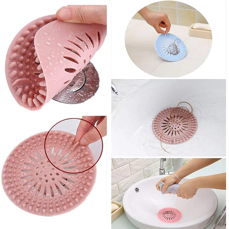 Аксессуары для ванной комнаты ловушка волос прочная Силиконовая пробка слив