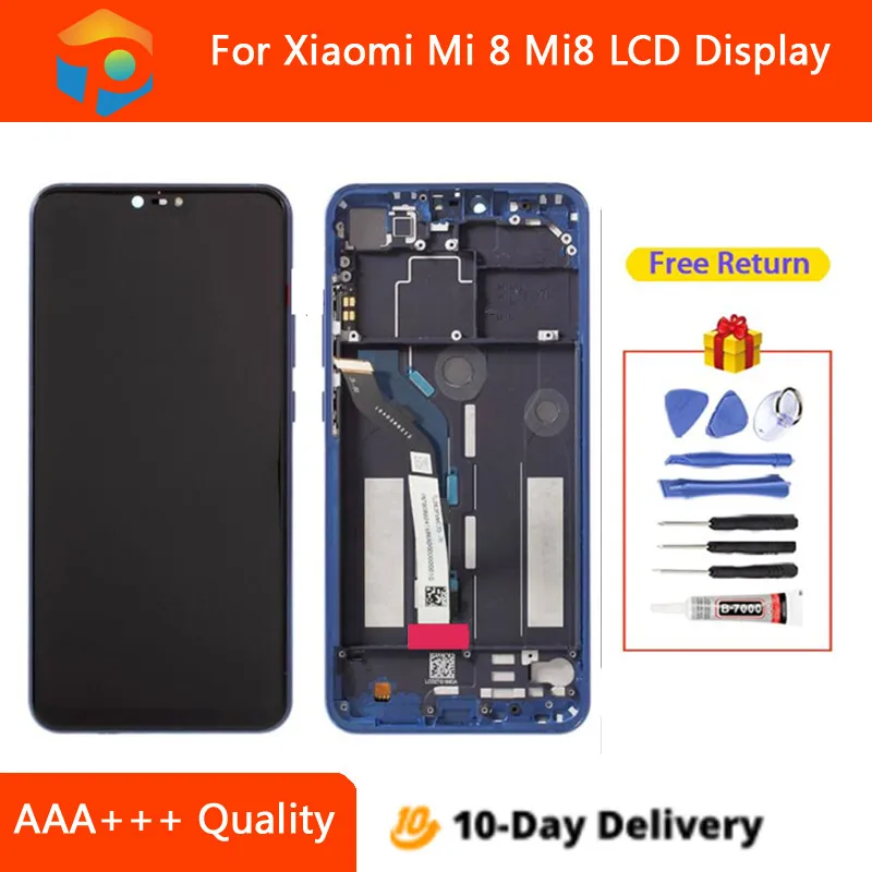 ЖК дисплей для Xiaomi Mi 8 Lite с сенсорным экраном и дигитайзером в сборе сменный