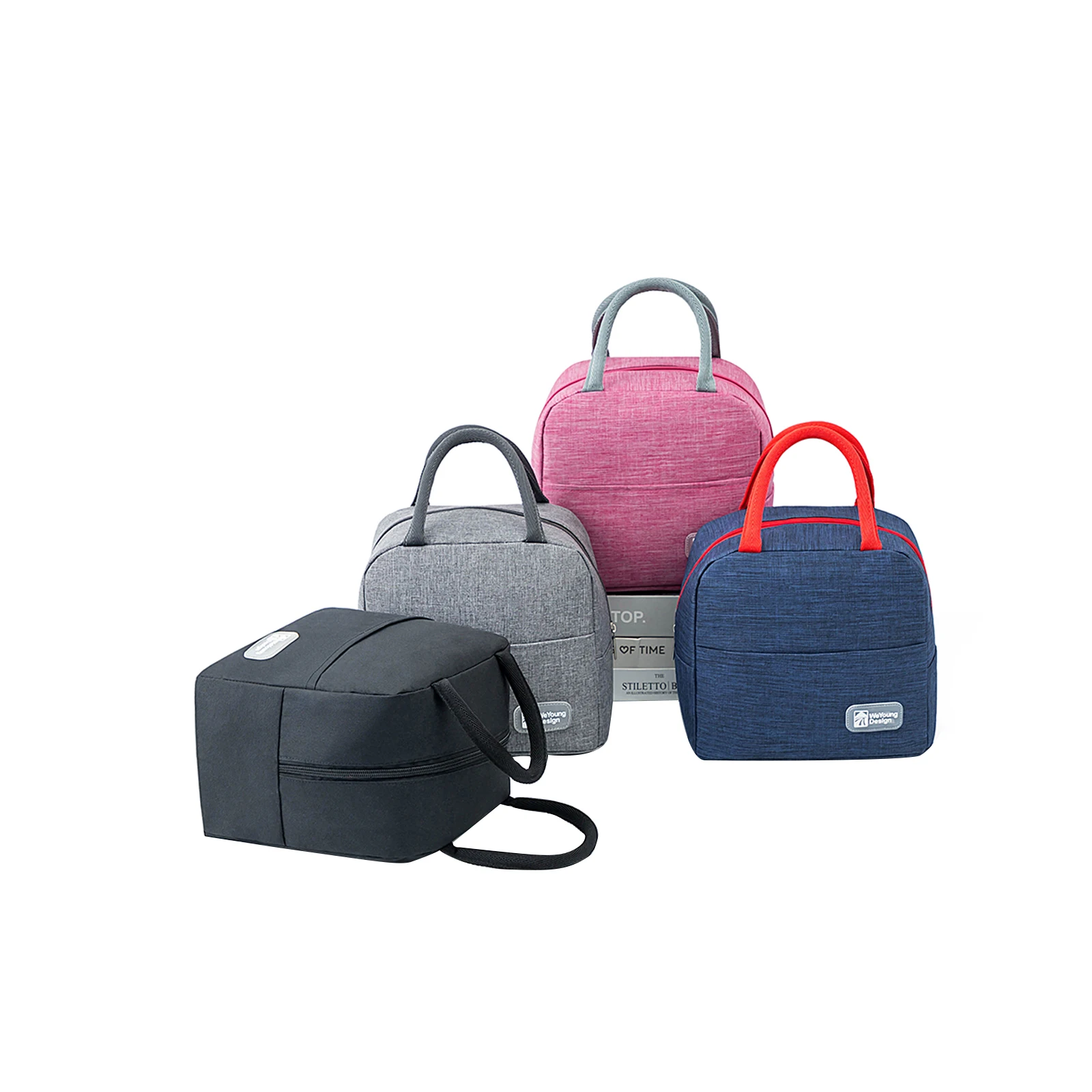 

New Arrival Fashion Lunch Bag Waterproof Multipurpose Thermal Bag Portable Handbag for Women Men Black/Gray/Rose Red/Navy