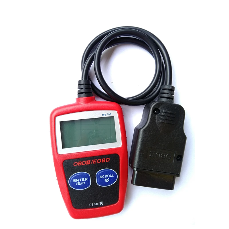 MS309 OBD2 OBDII сканер штрих код ридер Авто диагностический инструмент OBD 2 EOBD (система