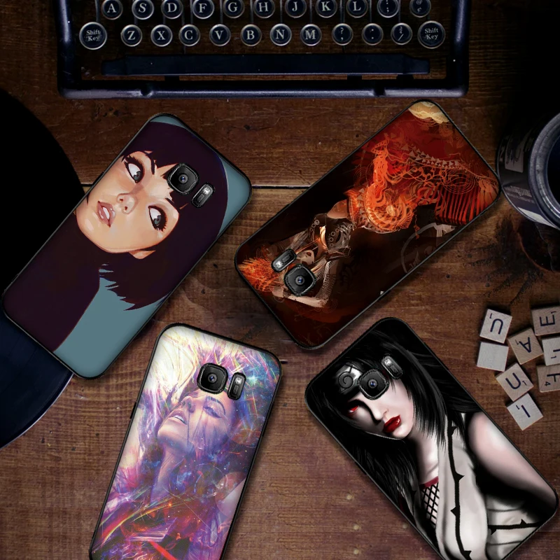 Марокканский арт Девушка Мягкий силиконовый чехол для телефона samsung S6 S7 Edge S8 S9 S10