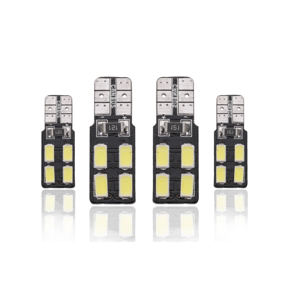 1 шт. супер яркий T10 W5W светодиод Шина CAN свет 4 SMD 5630 5730 светодиодный без ошибок авто