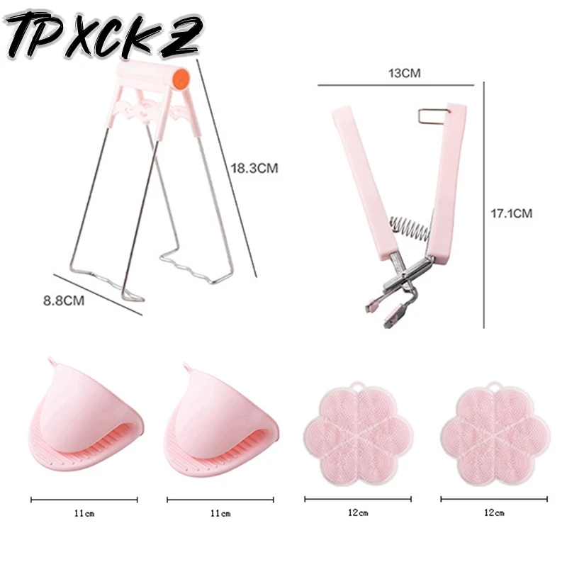 

6Pcs Anti-Scalding Clip Bowl Plate Clamp Non-Slip Silica Gel Heat Silicone Cooking Pinch Mitts Grip Insulation Kitchen Tool