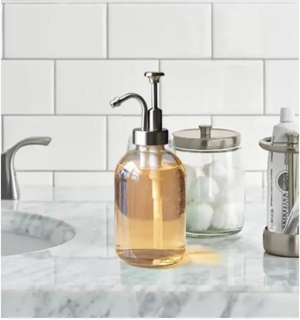 

Nordic Glass Lotion Bottle Home Bathroom Liquid Soap Bottle Shampoo Bottle Lotion Pump Bottle Shower Gel Holder Empty Container