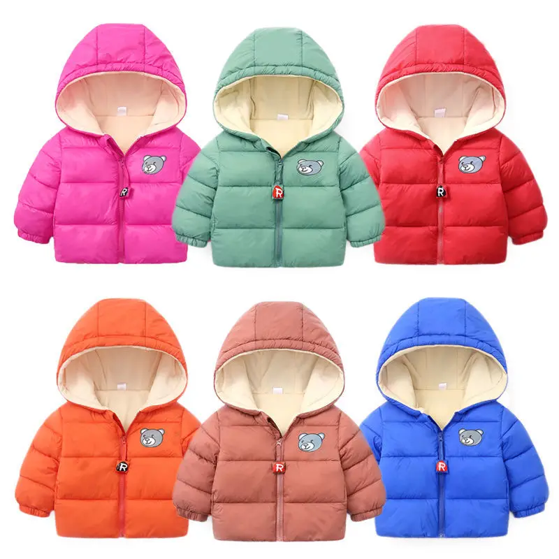 

Children Jackets Thicken Coat toddler Girl boys down jacket Cotton Hooded Outerwear snowsuit parka children coat jacket children
