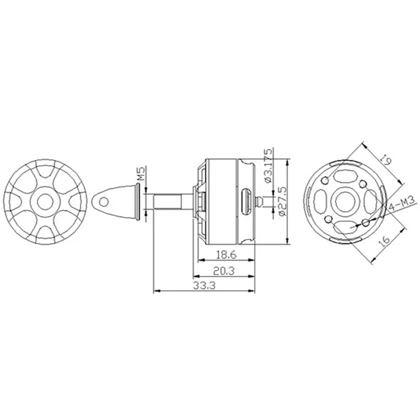 Sunnysky X2207S 2100kv 2700kv Outrunner бесщеточный двигатель БПЛА с бесщеточным двигателем