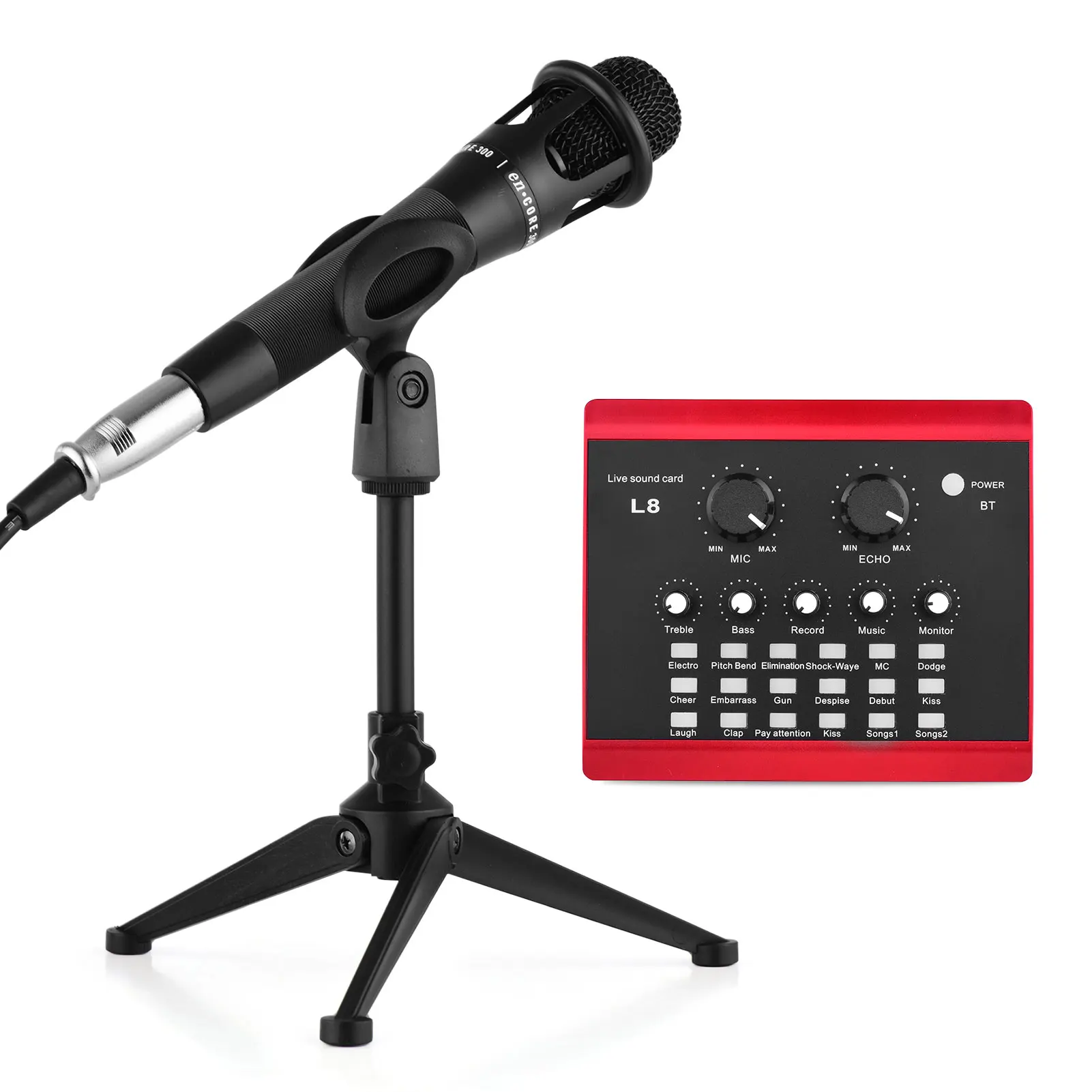 

Набор звуковых карт для смартфона, компьютера, с функцией изменения голоса, аудиомикшер с проводным конденсаторным микрофоном, настольный ...