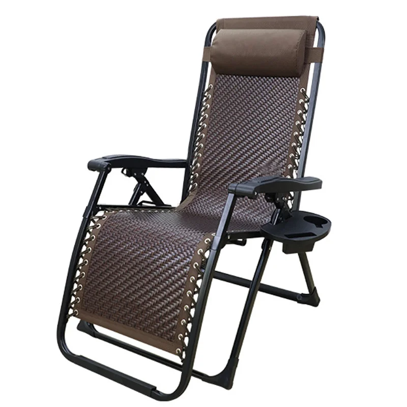 

Складной ротанговый шезлонг, складной обеденный перерыв, стул для дома и отдыха, Крутое летнее кресло на спине