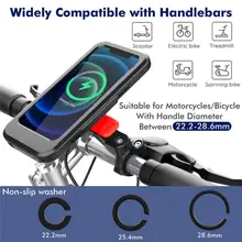 Bicycle Cellphone Holder Waterproof Mobile Phone Bracket Wireless Charging Motorcycle Case Riding Cycling Parts Bike Equipment