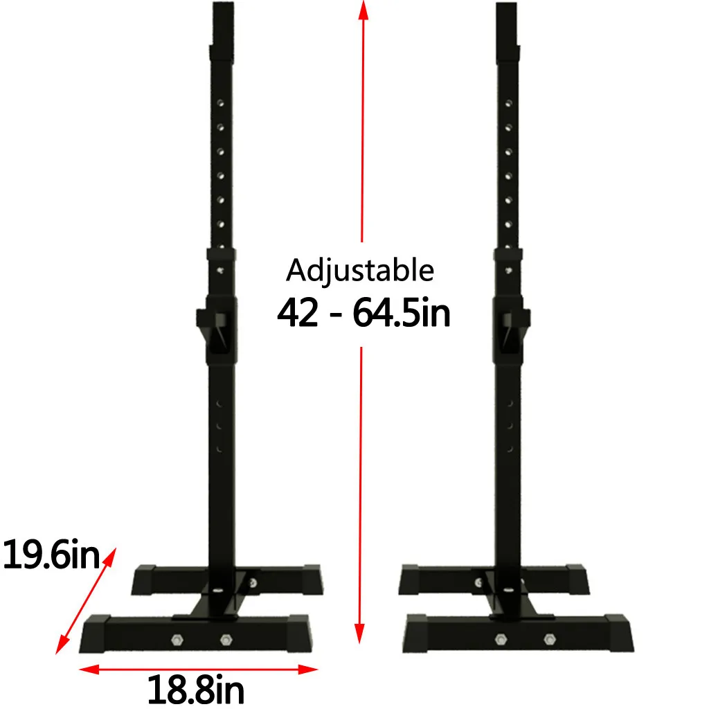 

Barbell Rack Height Adjustable Heavy Duty Squat Rack Dip Station Weightlifting Barbell Rack Dipping Stand for Full Body Fitness