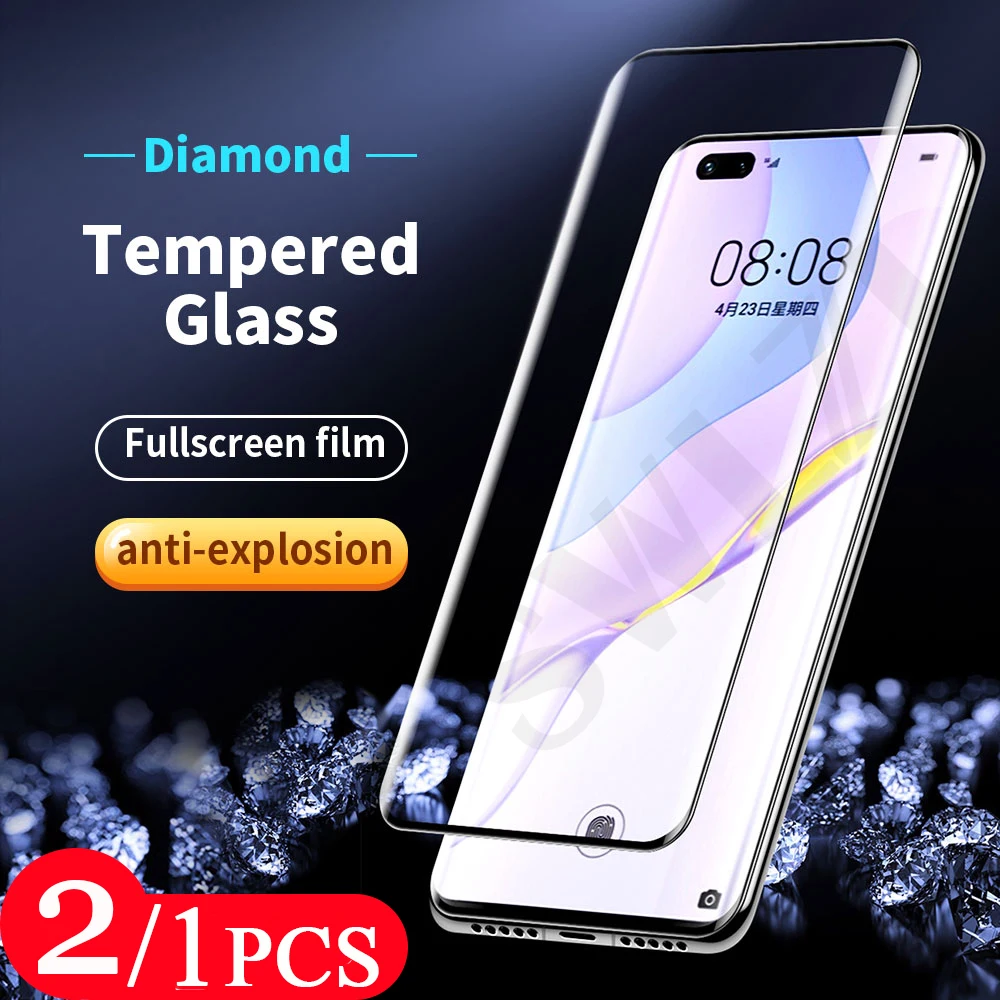 

2/1Pcs 9D cover protective Film for Huawei nova 8 8i 7 7i 6 SE 5 pro 5i 5T 5Z 4 4E 3 3i 3E Tempered Glass Phone Screen Protector