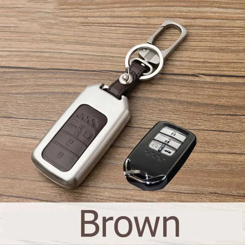 Чехол для автомобильного ключа из кожи Honda Civic Accord Cr V Pilot Crv|key case for car|honda crv key casehonda