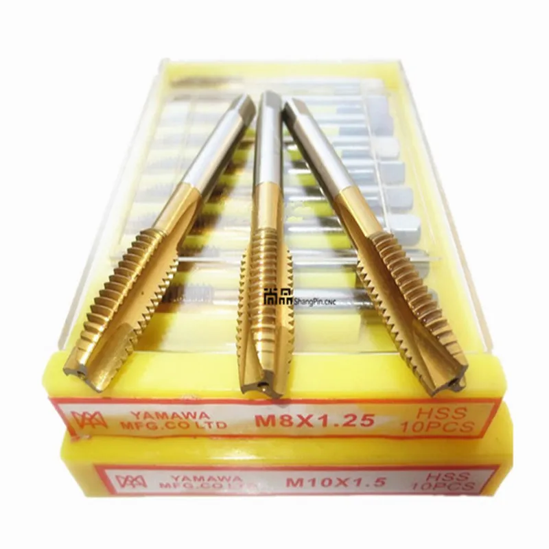 

YAMAWA plating титановый станок tap HSS-E M2 M3 M4, M5 M6 M8 M10 M12 M14