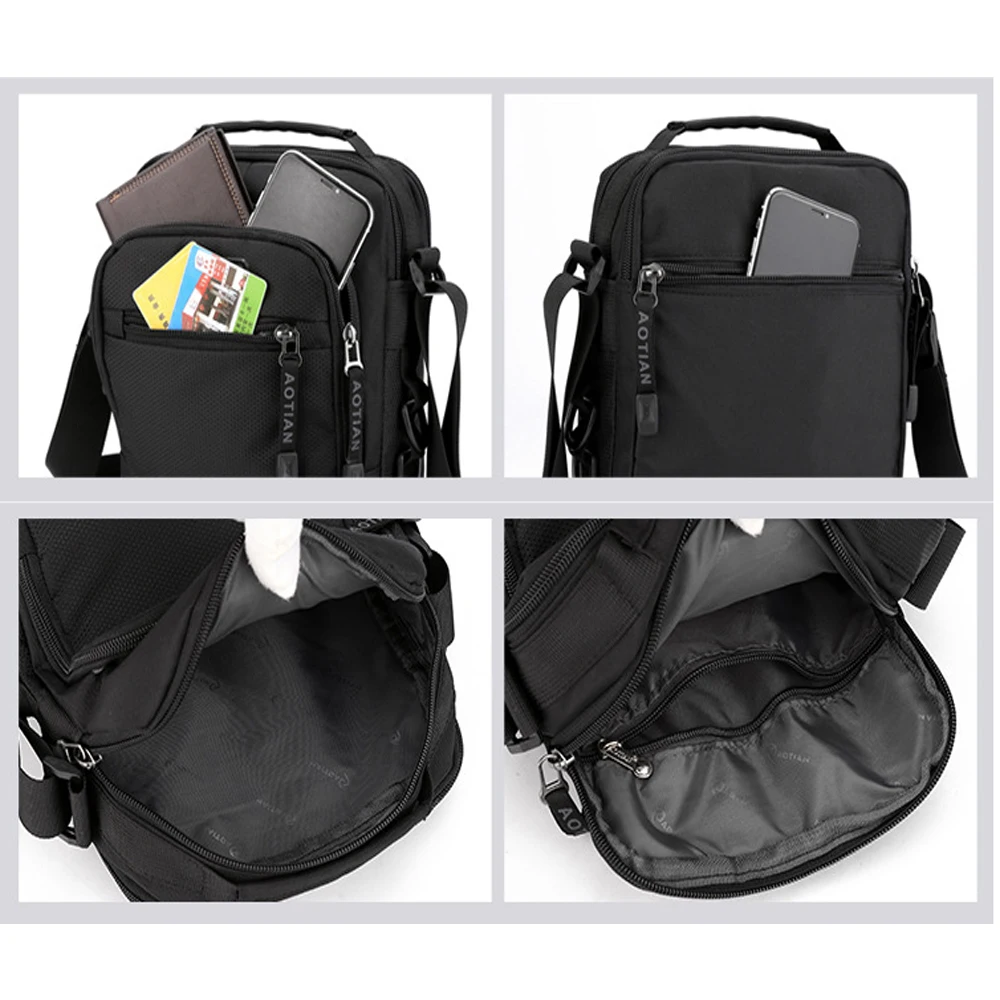 Сумка на плечо мужская водонепроницаемая мессенджер из ткани Оксфорд слинг-боди