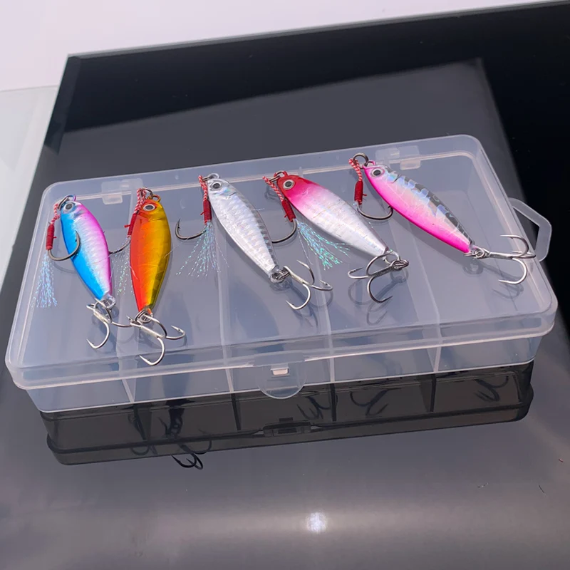 Металлическая рыболовная джиг наживка набор 5 шт./коробка приманки воблер