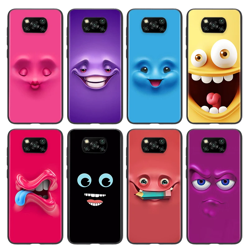 

Kunst Lustige Gesichter Telefon For Xiaomi Mi Poco Play Mix 3 A2 A1 6X 5X X3 NFC GT M3 M2 X2 F3 F2 Pro C3 F1 Phone Case