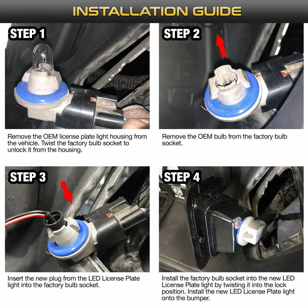 2x светодиодсветодиодный ламсветильник для заднего бампера номерного знака
