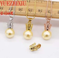 10mm golden circular round shell pearl pendant classic charmin gorgeous jewelry